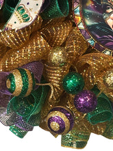 Load image into Gallery viewer, Mardi Gras Wreath, Mardi Gras Decor, Fat Tuesday
