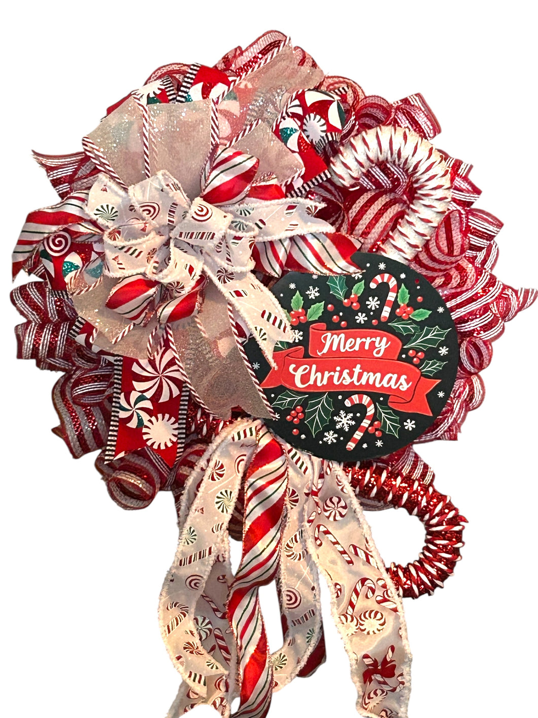 Candy Cane Christmas, Merry Christmas Wreath, Candy Christmas, Christmas Decor