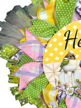 Load image into Gallery viewer, Hello Bird Theme Wreath, Spring Summer Wreath
