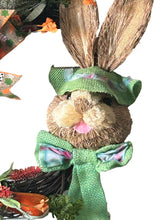 Load image into Gallery viewer, Rustic Easter Bunny Wreath, Easter Grapevine Wreath, Easter Decor
