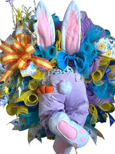 Load image into Gallery viewer, Easter Bunny Wreath, Easter Decor, Whimsical Easter
