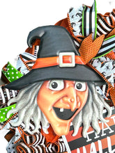 Load image into Gallery viewer, Happy Halloween Wreath, Witch Wreath, Halloween Decor

