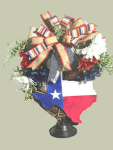 Load image into Gallery viewer, Patriotic Wreath, Texas Flag Wreath, Home Decor
