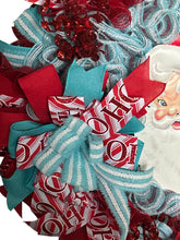 Load image into Gallery viewer, Santa Wreath, Christmas Decor, Traditional Christmas Santa
