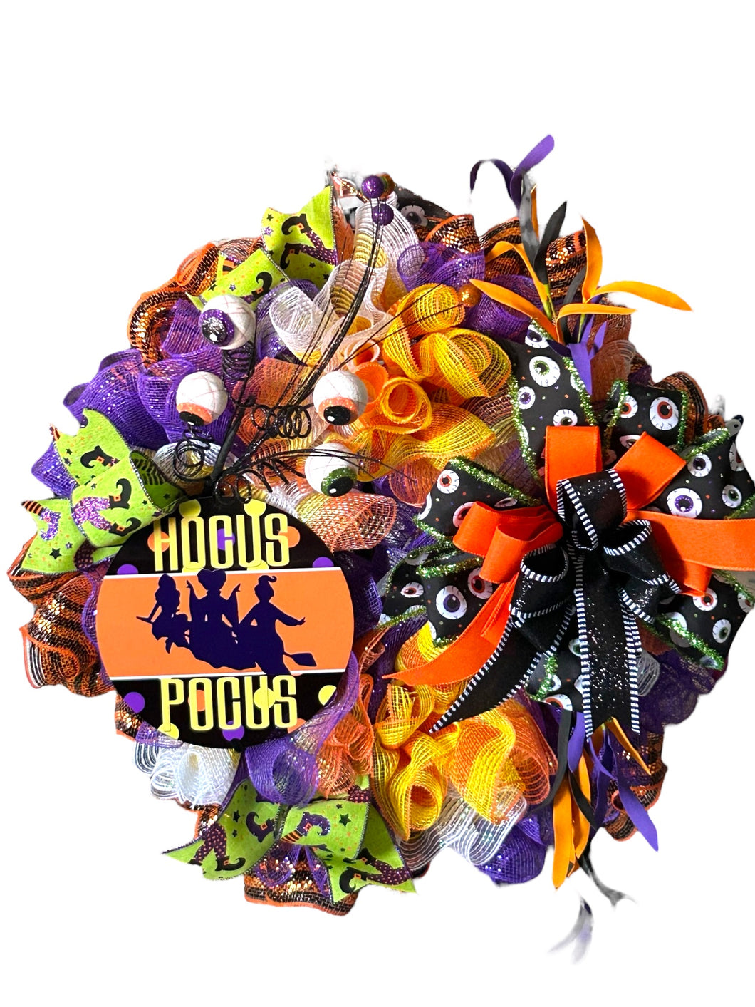 Hocus Pocus Halloween Wreath, Halloween Decor, Witch Wreath