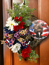 Load image into Gallery viewer, Military Wreath, Patriotic Wreath, Veteran Gift, Patriotic Decor
