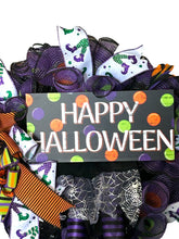 Load image into Gallery viewer, Halloween Witch Wreath, Halloween Decor, Witch Legs
