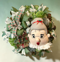 Load image into Gallery viewer, Mrs. Santa Claus Wreath, Christmas Wreath, Christmas Decor
