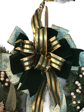 Load image into Gallery viewer, Gold and Brown Poinsettia Wreath, Christmas Wreath, Christmas Decor
