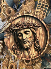Load image into Gallery viewer, Jesus Wreath, Religious Decor,  Easter Lent Wreath
