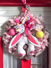 Load image into Gallery viewer, Easter Bunny Wreath, Bunny Wreath, Easter Decor
