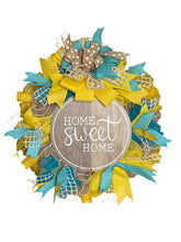 Load image into Gallery viewer, Home Sweet Home Wreath, Everyday Wreath, House Warming Gift
