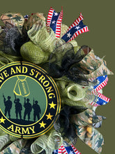 Load image into Gallery viewer, Army Wreath, Military Wreath, Patriotic, Veteran
