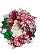 Load image into Gallery viewer, Santa Claus Wreath, Christmas Wreath, Christmas Decor, Santa
