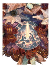 Load image into Gallery viewer, Nativity Christmas Wreath, Religious Christmas, Christmas Decor
