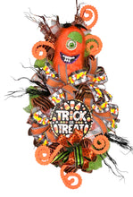 Load image into Gallery viewer, Monster Halloween Swag, Halloween Wreath, Trick or Treat, Halloween Decor
