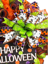 Load image into Gallery viewer, Witch Happy Halloween Wreath, Whimsical Halloween Wreath, Halloween Decor
