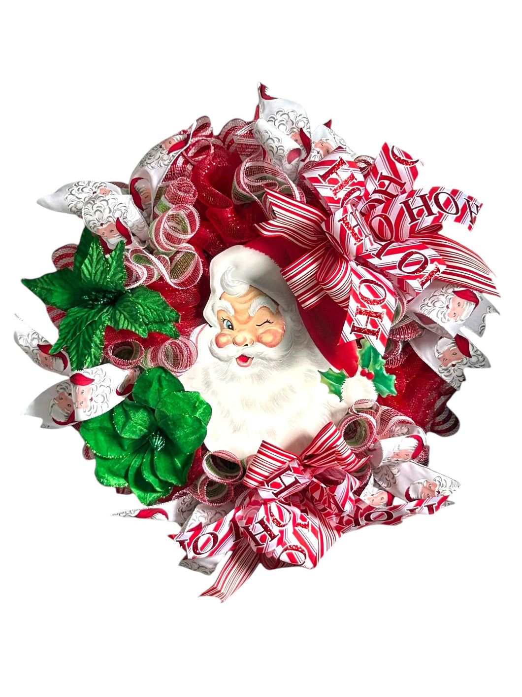 Santa Claus Wreath, Christmas Wreath, Christmas Decor, Santa