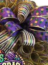 Load image into Gallery viewer, It’s Mardi Gras Yall, Mardi Gras Wreath, Mardi Gras Decor
