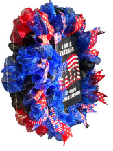 Load image into Gallery viewer, Veteran Wreath, Veteran Gift, Military Gift, Patriotic Decor
