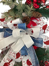 Load image into Gallery viewer, Cardinal Grapevine Wreath, Winter Wreath, Christmas Decor
