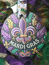 Load image into Gallery viewer, Mardi Gras Wreath, Mardi Gras Decor, Fat Tuesday Celebration
