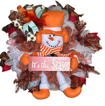 Load image into Gallery viewer, It’s the Season Snowman Wreath, Christmas Wreath, Christmas Decor

