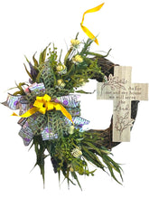 Load image into Gallery viewer, Religious Wreath, Cross Wreath, Easter Wreath, Everyday Wreath
