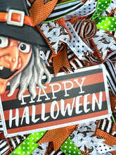 Load image into Gallery viewer, Happy Halloween Wreath, Witch Wreath, Halloween Decor
