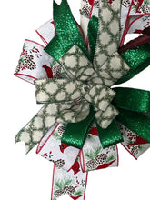 Load image into Gallery viewer, Red Robin Christmas Wreath, Christmas Decor, Winter Decor, Window Pane Wreath
