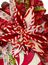 Load image into Gallery viewer, Peppermint Candy Wreath, Christmas Wreath, Candy Christmas, Christmas Decor
