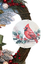 Load image into Gallery viewer, Cardinal Winter Grapevine Wreath, Winter Decor, Christmas Decor
