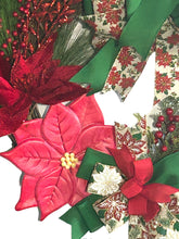 Load image into Gallery viewer, Poinsettia Wreath Christmas Wreath Christmas Decor
