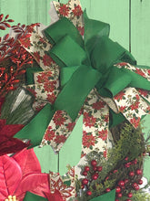 Load image into Gallery viewer, Poinsettia Wreath Christmas Wreath Christmas Decor
