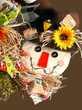 Load image into Gallery viewer, Scare Crow Wreath, Fall Wreath, Thanksgiving Decor, Fall Decor
