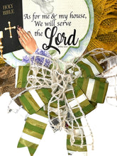 Load image into Gallery viewer, As For Me &amp; My House We Will Serve The Lord Burlap Wreath
