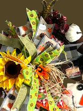 Load image into Gallery viewer, Scare Crow Wreath, Fall Wreath, Thanksgiving Decor, Fall Decor
