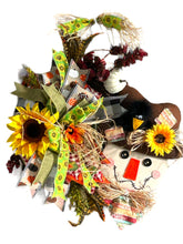 Load image into Gallery viewer, Scare Crow Wreath, Fall Wreath, Thanksgiving Decor, Fall Decor
