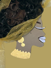 Load image into Gallery viewer, DIVA Gold &amp; Black Wreath
