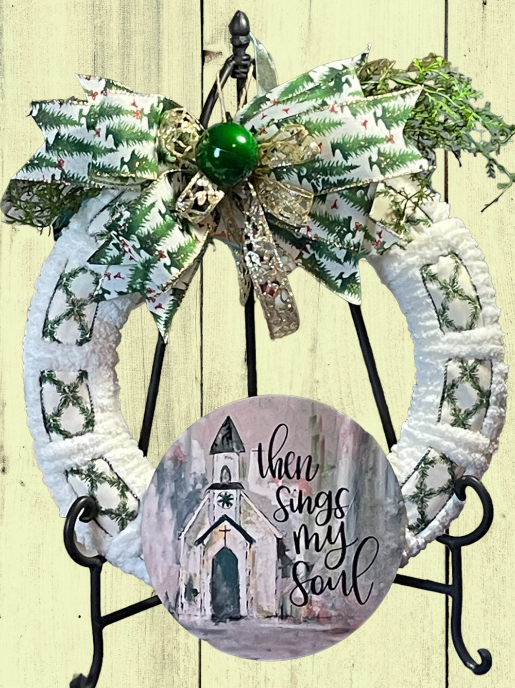 Christmas Wreath “Then Sings My Soul” Christmas Decor