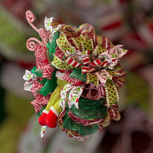 Load image into Gallery viewer, Green Monster Christmas Wreath
