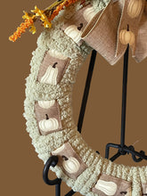 Load image into Gallery viewer, Pumpkin Fall Ribbon and Yarn Wreath
