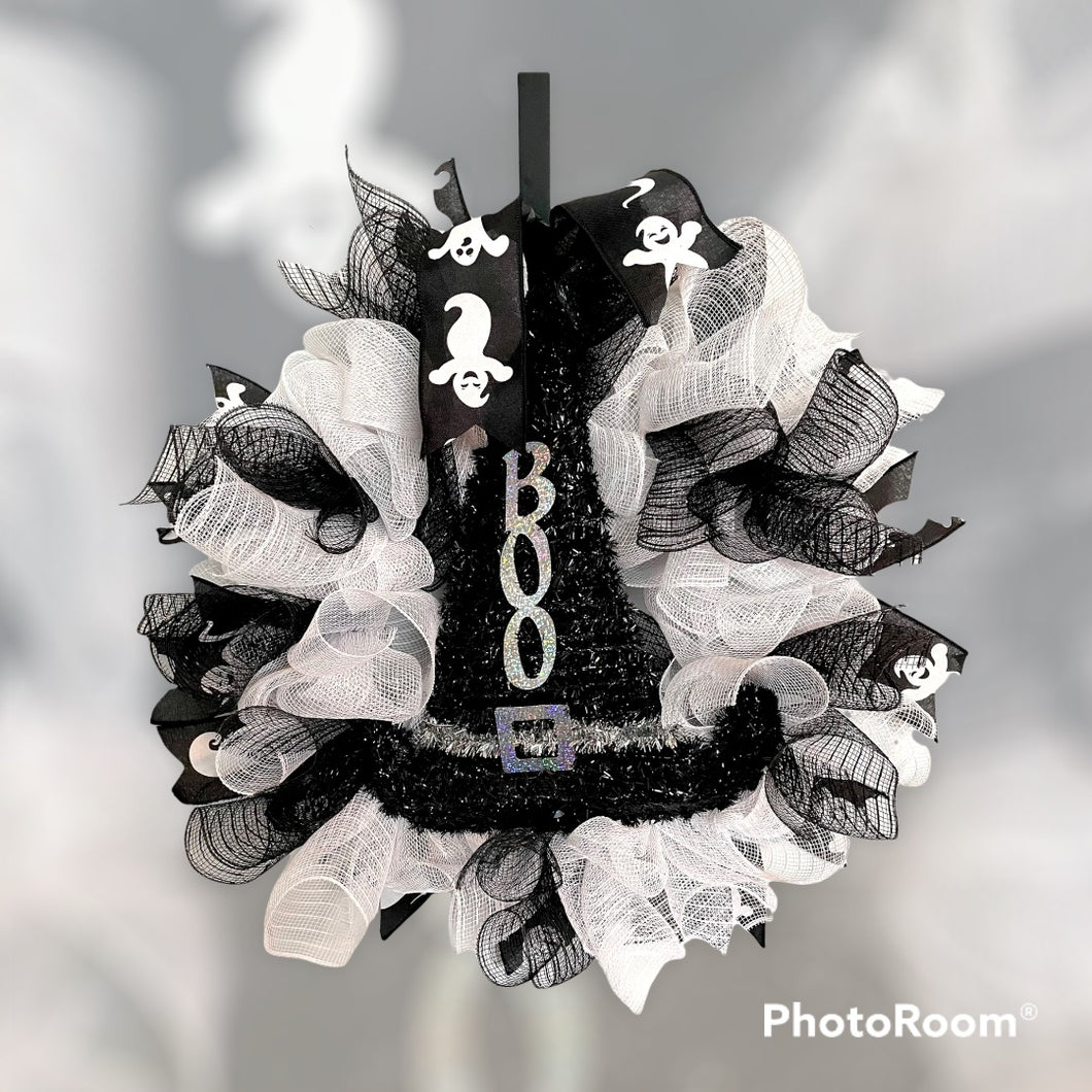 BOO Witch Hat Wreath