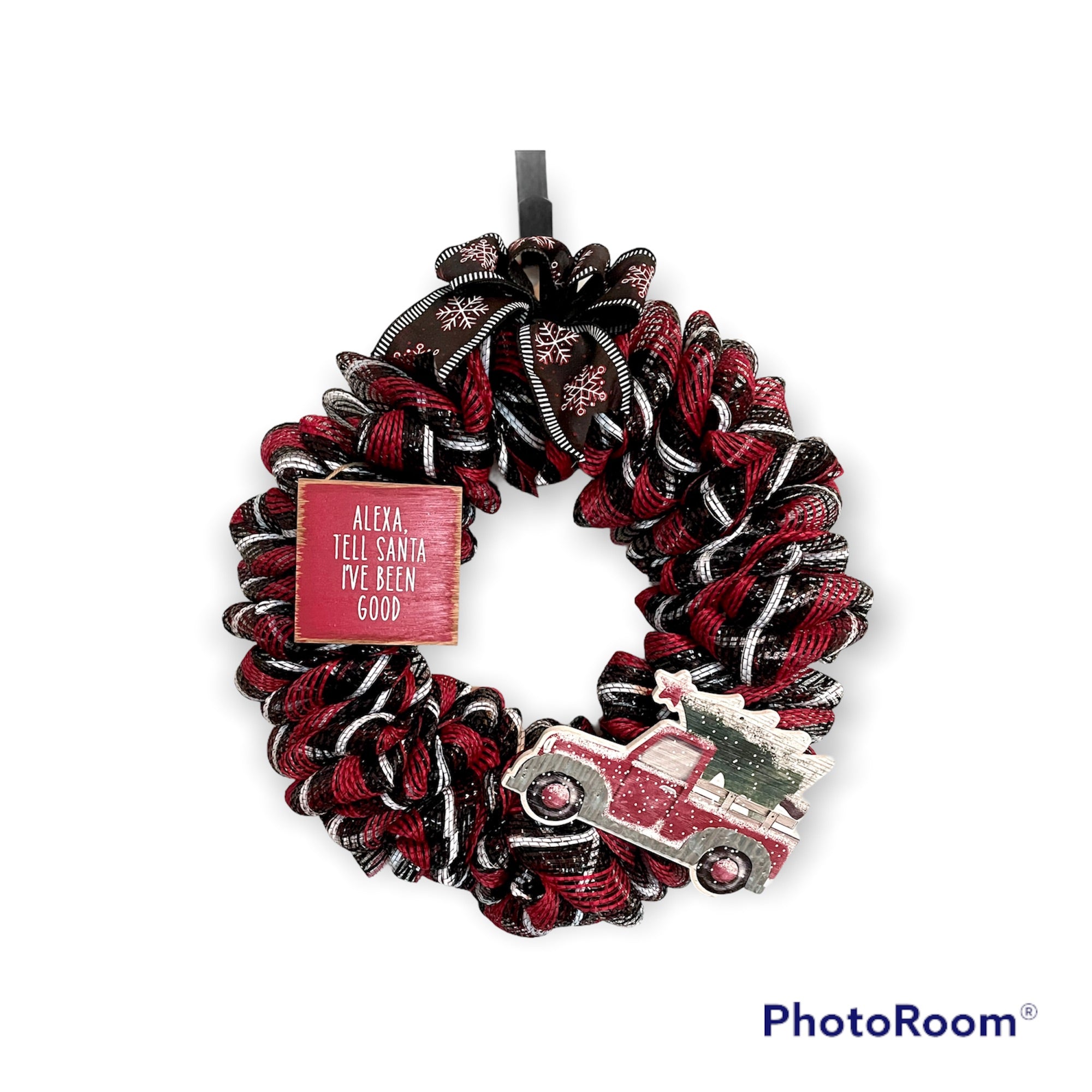Alexa Tell Santa I’ve Been Good Christmas Wreath