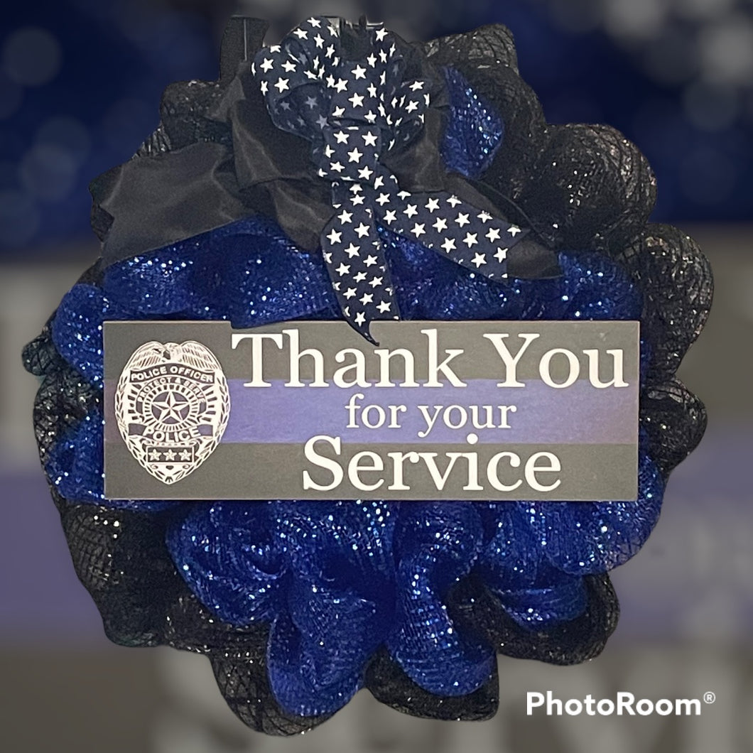 Police Thank You Wreath