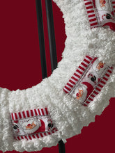 Load image into Gallery viewer, Santa Claus Ribbon and Yarn Christmas Wreath
