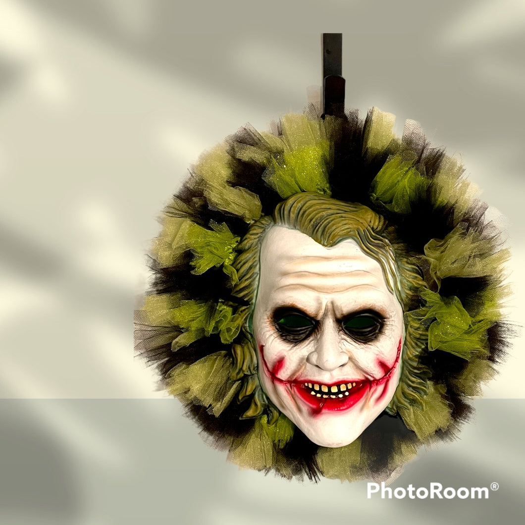 Joker-Dark Knight Halloween Mask Wreath