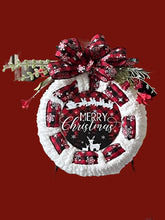 Load image into Gallery viewer, Merry Christmas Ribbon Yarn Wreath
