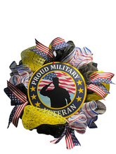 Load image into Gallery viewer, Proud Military Veteran Wreath Patriotic
