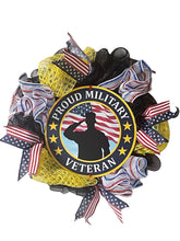 Load image into Gallery viewer, Proud Military Veteran Wreath Patriotic
